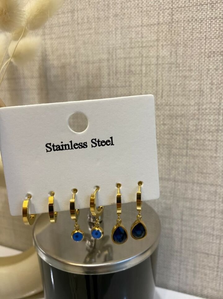 DAMLA KRİSTAL TAŞLI ÇOKLU KÜPE
